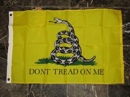 2x3 Gadsden Don&#39;t Tread On Me White Snake Rough Tex Knitted Flag 2&#39;x3&#39; Grommets  - £7.13 GBP