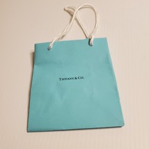Tiffany &amp; Co paper  gift bag. Very good shape. Teal 6x5x3 Lot 1 - $11.00