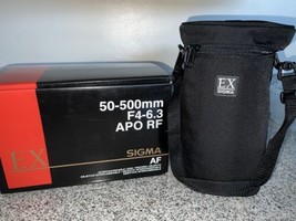 Sigma 50-500mm f/4.5-6.3 APO BOX &amp; CASE ONLY - $37.99