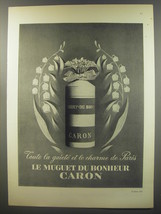 1956 Caron Le Muguet du Bonheur Ad - Toute la gaiete et le charme de Paris - £14.45 GBP