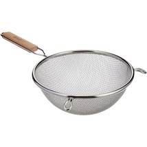Winco MS3A-8D Strainer with Double Fine Mesh, 8-Inch Diameter, Medium, S... - £15.97 GBP