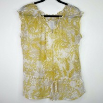 Skye’s the Limit Floral Drop Waist Sheer Floral Blouse Top Shirt Size 8 Womens - £5.52 GBP