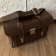 Vintage Brown Messenger Leather Camera Case Made In USA - $45.00