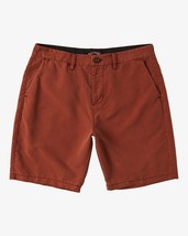 New with Tags BILLABONG NEW ORDER OVERDYE Men&#39;s Size 34 Rust Hybrid Chin... - $49.49
