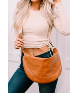 Strap Vegan Leather Slouchy Shoulder Bag - Shoulder bags - £27.46 GBP