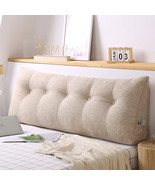 SOGA 120cm Beige Triangular Wedge Bed Pillow Headboard Backrest Bedside ... - $85.90