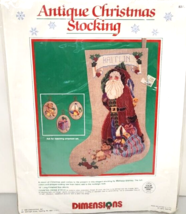 Counted Cross Stitch Kit Dimensions 1989 Antique Christmas Stocking # 8375 New - £22.01 GBP