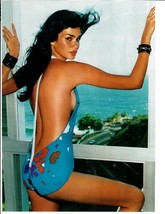 2001 Original Vogue Magazine Print Ad Sexy Brunette Wearing Swimwear Sea... - £10.05 GBP