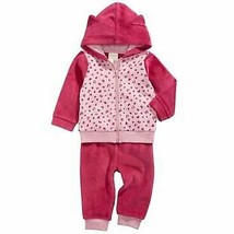 First Impressions Baby Girls 2-Pc. Minky Hoodie and Pants Set - £12.19 GBP