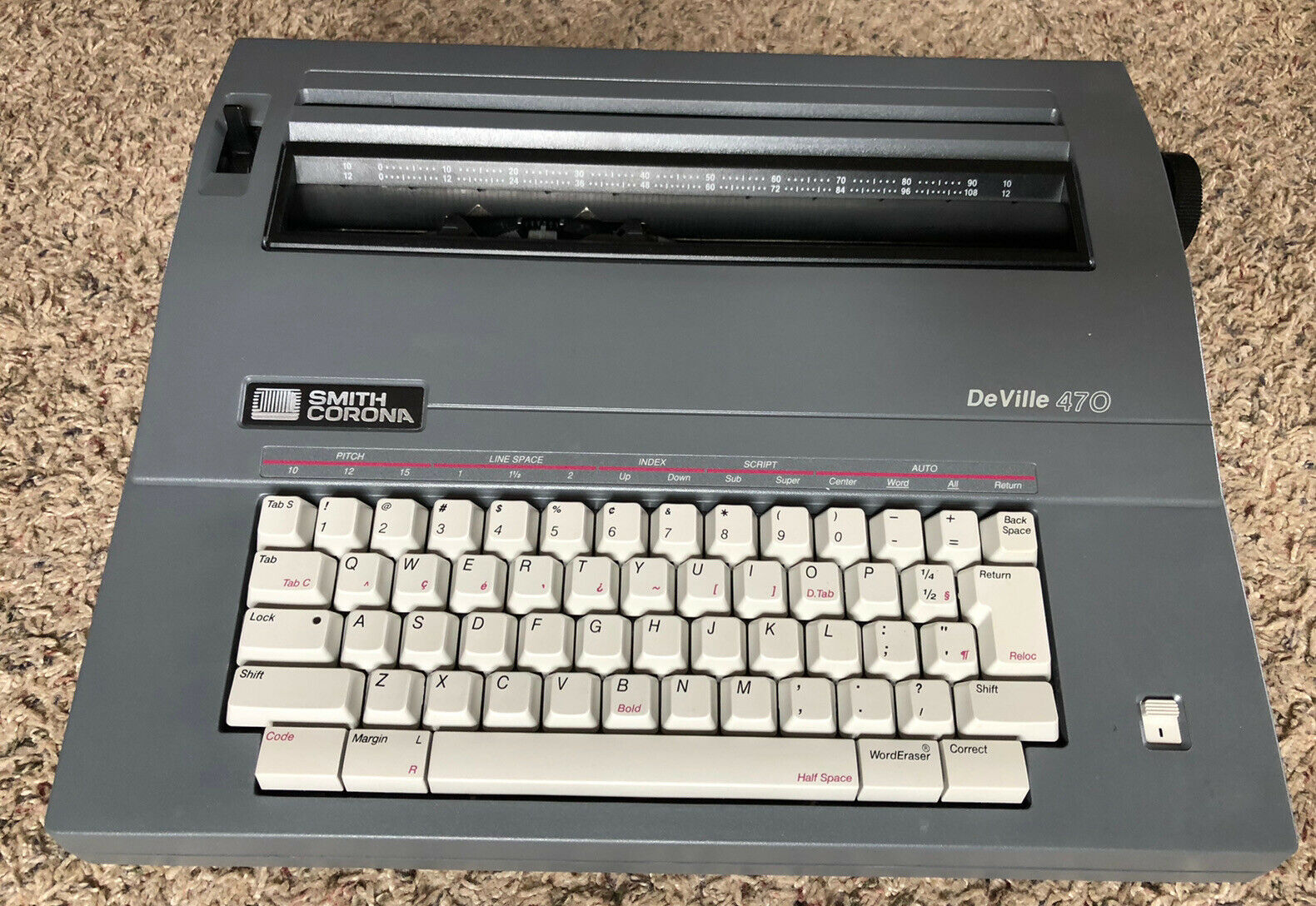 Primary image for SMITH CORONA DEVILLE 470 Electric Typewriter 5A-The Cover / New Ribbon Included