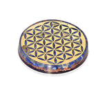 Water Charging Plate with Lapis Lazuli Healing Crystals and Flower of Life - $57.70