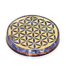 Water Charging Plate with Lapis Lazuli Healing Crystals and Flower of Life - £46.23 GBP