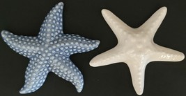 Seaside Beach Seashore Ceramic Starfish Decor 5”x5”x1”, Select: Blue or White - $75.83 MXN