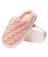 DIUS Women Pink Slippers Faux Fur EVA White Soles, Ultimate Comfort, Mem... - $14.32