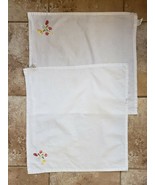 2 Pier 1 Pier One Imports Easter Napkins Embroidered Yellow Chicks Flowe... - £7.78 GBP