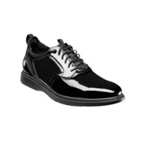 25715-004 Stacy Adams Spyre Plain Toe Elastic Lace Up Shoes Black Patent image 11