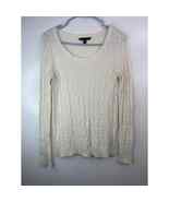 American Eagle Outfitters Womens M Cable Ribbed Knit Sweater Scoop Neck ... - £23.58 GBP