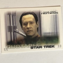 Star Trek Nemesis Trading Card #60 Brent Spinner - £1.47 GBP