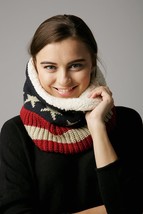 Americana Single Loop Knit Scarf Cowl Circle Wrap Warm Thick Soft New - $9.49