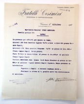 1921 Cosimini Brothers Letterhead Genova Italian Regards to Chemical Order - £18.55 GBP