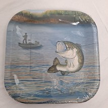 Gone Fishing Party Plates 7.25 Inch Square 8 Count - £6.23 GBP