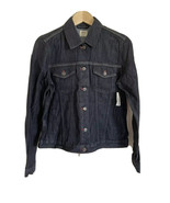 New Gap Women Dark Wash Blue Denim Patch Pocket Long Sleeve Cotton Jean ... - £47.32 GBP