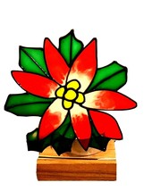 Poinsettia Votive LED or regular Candle Holder  led candle CHRISTMAS - $17.50