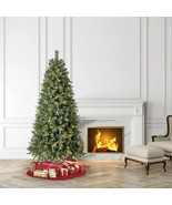 HOLIDAY TIME Brookfield Fir Artificial Clear Light Christmas Tree Rotati... - £126.62 GBP