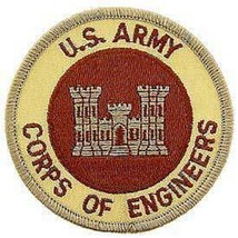 ARMY CORPS OF ENGINEERS EMBROIDERED DESERT MILITARY PATCH - $28.99