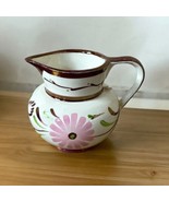 Vtg Gray’s Copper Lustre Miniature Creamer Pitcher, 2 3/4” Pink Chrysant... - $21.77