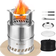 Actdoer Camping Stove, Smokeless Fire Pit | Portable Stainless Steel Wood - $40.29