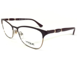 Vogue Eyeglasses Frames VO 3987-B 5060 Burgundy Red Gold Crystals 54-16-135 - £44.17 GBP