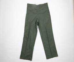 Vtg 60s Streetwear Mens 34x31 Faded Wide Leg Bell Bottoms Work Pants Green USA - £66.91 GBP