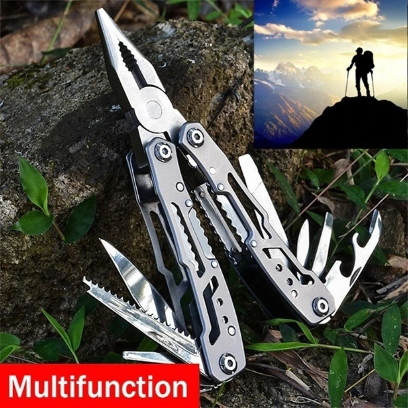 Creative 15 IN 1 Multi Tools Folding Pliers Camping   Outdoor Survival  with - £21.98 GBP