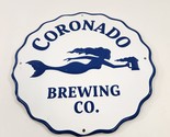 Coronado Brewing Metal Beer Sign Tin Tacker Bottle Cap Mermaid San Diego... - $29.02