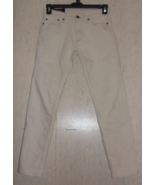 EXCELLENT WOMENS HOLLISTER DISTRESSED IVORY DENIM SKINNY JEAN  SIZE 28 - £29.35 GBP