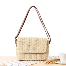 Stylish Summer Holiday Beach Crossbody Messenger Bag Raffia Straw  Bags Hand Kni - £158.77 GBP