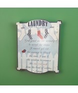 Vtg laundry prayer metal poster sign decoration decor Gift Home Hanging ... - €12,82 EUR