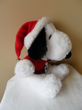 SNOOPY Peanuts Hallmark 2007 10&quot; Plush Holiday Christmas Claus Santa - £11.39 GBP