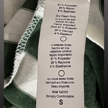 LuLaRoe Linsay Open Front Kimono Horizontal Green White Stripe Small NWT NOS image 2