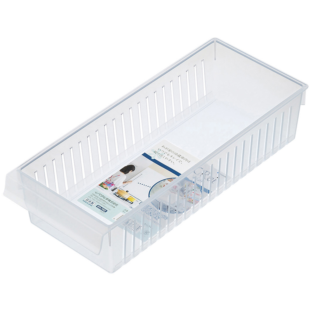 INOMATA Refrigerator Organizer Tray Wide Clear