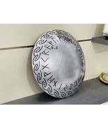 Viking Shield Valknut Viking Symbol Shield With Carved Runes Warrior Shi... - £131.96 GBP