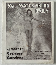 “See Water Skiing Daily” Cypress Gardens Florida Vintage Advertising Pamphlet - £12.62 GBP