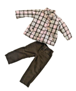 pre-owned Toddler Baby Girl WINTER OUTFIT sz 24m 2T Plaid Coat + Long Pants - $14.75