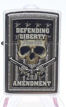 Defending Liberty 2nd Amendment  Street Chrome Authentic Zippo #79977 - $27.99