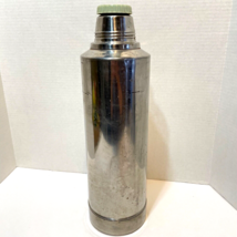 Vintage Aladdin Stanley Vacuum Bottle Large Thermos Silver 16 inches Tall - £20.03 GBP