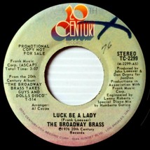 The Broadway Brass - Luck Be A Lady / I&#39;ve Never Been In Love Before [7&quot; Promo] - £4.46 GBP