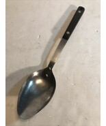 Vintage Flint Stainless Utensil Black Handle – Serving Spoon 11.5” - $9.46