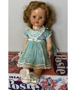 Vintage Ideals 23&quot; Posie Doll VP23 1954 Magic Knee Action Blue Dress Box... - £52.10 GBP