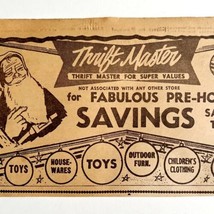 Santa Claus Thrift Master Store Advertisement 1963 New York City NYC DWDD17 - £31.96 GBP